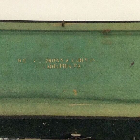 Vintage brown and somebody Philadelphia drafting tools set - Picture 2 of 9